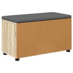 vidaXL Banc d'entrée avec coussin Chêne Sonoma 80 x 46 x 46 cm