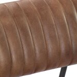 vidaXL Chaise à bascule Marron clair Cuir véritable