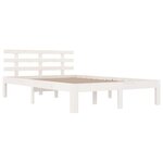 vidaXL Cadre de lit sans matelas blanc bois massif 140x200 cm
