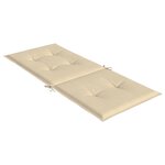 vidaXL Coussins de chaise de jardin dossier haut lot de 6 beige tissu