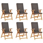 Salon de jardin meuble d'extérieur ensemble de mobilier 7 pièces avec coussins bois de teck massif gris 02_0017137