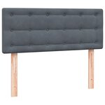 vidaXL Sommier à lattes de lit et matelas et LED gris foncé 120x210cm velours