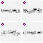 vidaXL Ensemble de canapés d'extérieur 9 pc Naturel