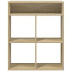 vidaXL Bibliothèque chêne sonoma 66x31x80 cm bois d'ingénierie