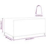 vidaXL Housse pour mobilier d'extérieur Noir 240 x 160 x 100 cm 600D