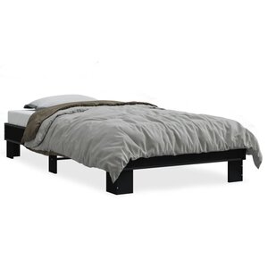 vidaXL Cadre de lit sans matelas noir 90x200 cm