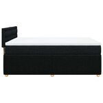 vidaXL Sommier à lattes de lit avec matelas Noir 160x200 cm Tissu