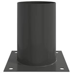 vidaXL Ancre ronde au sol 12 Pièces Anthracite 15 x 15 x 15 cm métal
