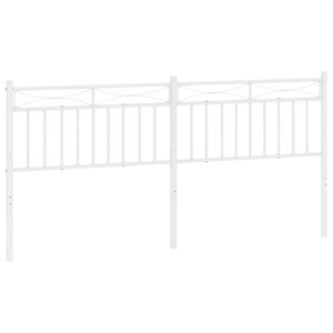 vidaXL Tête de lit métal blanc 193 cm