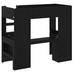 vidaXL Cadre de lit superposé avec bureau Chêne noir 90 x 200 cm