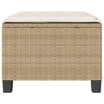 vidaXL Ensemble de bistro 3 Pièces avec coussins beige résine tressée
