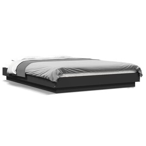 vidaXL Cadre de lit sans matelas noir 140x200 cm