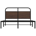 vidaXL Cadre de lit sans matelas 135x190 cm chêne marron