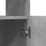 vidaXL Buffet haut gris béton 92x33x140 cm bois d'ingénierie