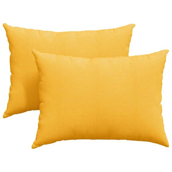 vidaXL Coussins de canapé 2 Pièces Jaune clair 70 x 50 cm