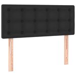 vidaXL Sommier à lattes de lit avec matelas et LED Noir 90x200 cm