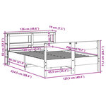 vidaXL Cadre de lit sans matelas blanc 120x200 cm bois de pin massif