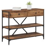 vidaXL Table console avec tiroir Marron 100 x 34 5 x 75 cm bois