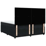 vidaXL Sommier à lattes de lit et matelas Noir 200x200 cm Velours