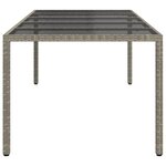 vidaXL Table de Jardin Gris polyrotin