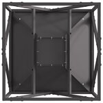 Cheminée en acier carrée vidaXL noire 50x50x35 cm