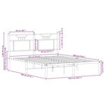 vidaXL Cadre de lit sans matelas chêne sonoma 137x190 cm