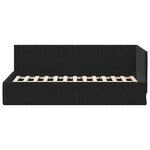 vidaXL Cadre de lit d'angle avec tête de lit Noir 90 x 190 cm Velours