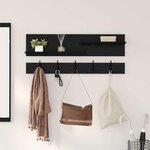vidaXL Porte-manteau mural avec étagère Chêne noir 90 x 15 x 36 cm