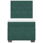 vidaXL Sommier à lattes de lit avec matelas Vert foncé 90x190 cm