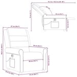 vidaXL Fauteuil de massage inclinable électrique gris nuage tissu