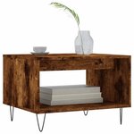 vidaXL Table basse chêne fumé 60x50x40 cm bois d'ingénierie