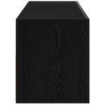 vidaXL Cabinet de chevet avec lumières LED Chêne noir 60x35x40 cm Bois technique