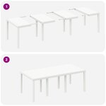 vidaXL Ensemble salle à manger jardin 7 pièces avec coussins Blanc Rotin Poly