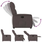 vidaXL Fauteuil inclinable Marron foncé Tissu