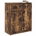vidaXL Buffet avec tiroir chêne fumé 71x35x84 cm bois d'ingénierie