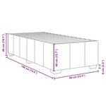 vidaXL Cadre de lit sans matelas taupe 90x190 cm tissu