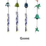 Jouet du vent en fonte - Mont fuji noir