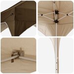 vidaXL Tente de fête pop-up 194 x 194 x 245 cm Taupe