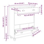 vidaXL Cabinet à chaussures avec tiroir ASKIM Blanc 85 x 35 x 108 cm