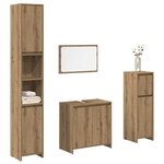vidaXL Ensemble de meubles salle de bain 4 Pièces bois d'ingénierie