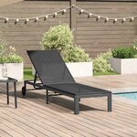 vidaXL Transat 1-personne Noir 60 x 200 x 27cm polyrotin