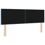 vidaXL Tête de lit LED avec bandes LED Bleu 160 cm Velours
