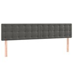 vidaXL Sommier à lattes de lit matelas et LED Gris foncé 160x200 cm