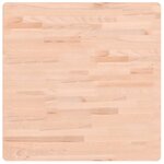 vidaXL Dessus de table 70x70x2 5 cm carré bois massif de hêtre