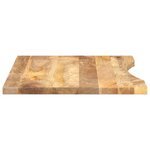 vidaXL Dessus de bureau avec courbe 80x60x2 5 cm manguier massif brut