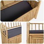 vidaXL Banc de Rangement de Jardin 110 x 47 x 80 cm Bambou Naturel
