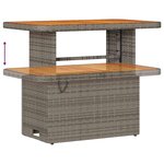 vidaXL Ensemble de canapé de jardin 11 Pièces Gris Poly rotin