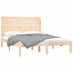vidaXL Cadre de lit sans matelas 160x200 cm bois massif