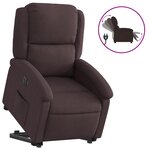 vidaXL Fauteuil inclinable électrique marron foncé tissu
