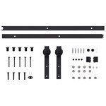 vidaXL Kit de quincaillerie de porte coulissante SKIEN 183 cm noir